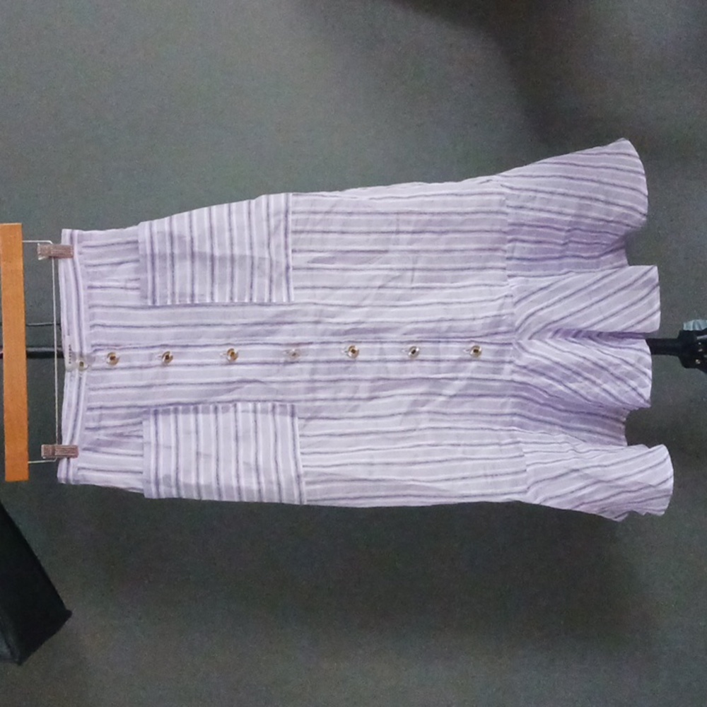 Sandro‎ Midi Skirt Womens Size 36, US 4 Linen Blend Ruffle Cóctel Designer Lined